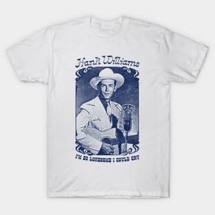 Hank Williams /// Vintage Faded Style Fan Design T-Shirt